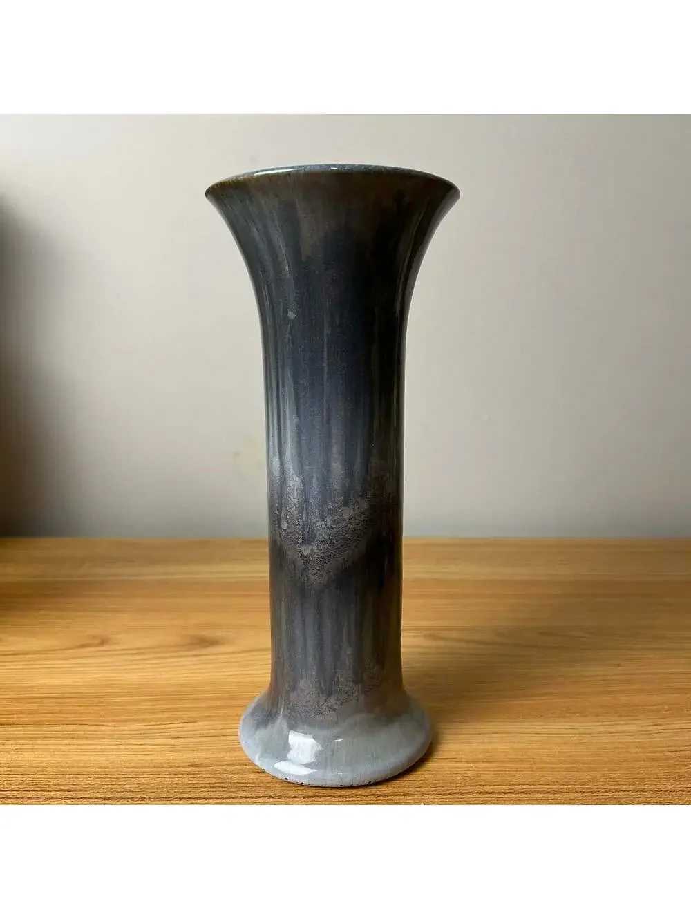 Cliftwood Illinois Art Pottery Purple Blue Glaze Large 9.5